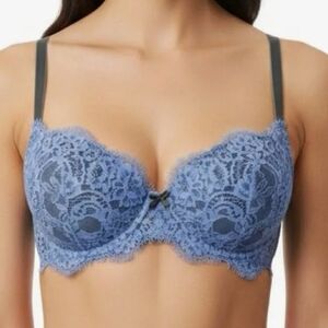 Victoria's Secret Dream Angels push-up  lightly lined bra lt blue Olive Grn 36DD